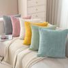 Corduroy Splicing Pillow Cover Living Room Sofa Cushion Solid Color Waist Pillow Pillow Cover