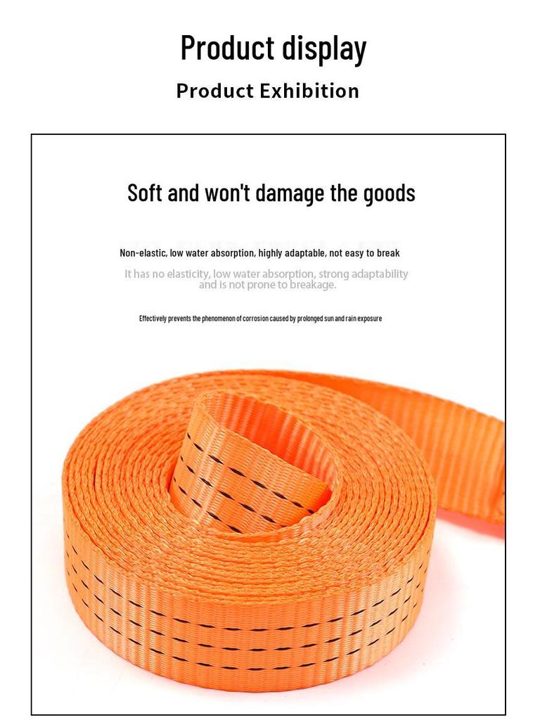 Hookless Ratchet Tie-Down Strap for Towing, Outdoor Fastening, and Car Rescue