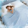 Quilt - Double Sided Blanket For Hot Sleepers And Night Sweaters, Breathable Lightweight Silky Summer Blanket For All Seasons