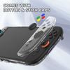 PlayVital Clear Series Clear Hard Shell Case for Switch 2 Dock Protective Cover with Folding Stand and Thumb Grips Glitter (2025), Compatible,
