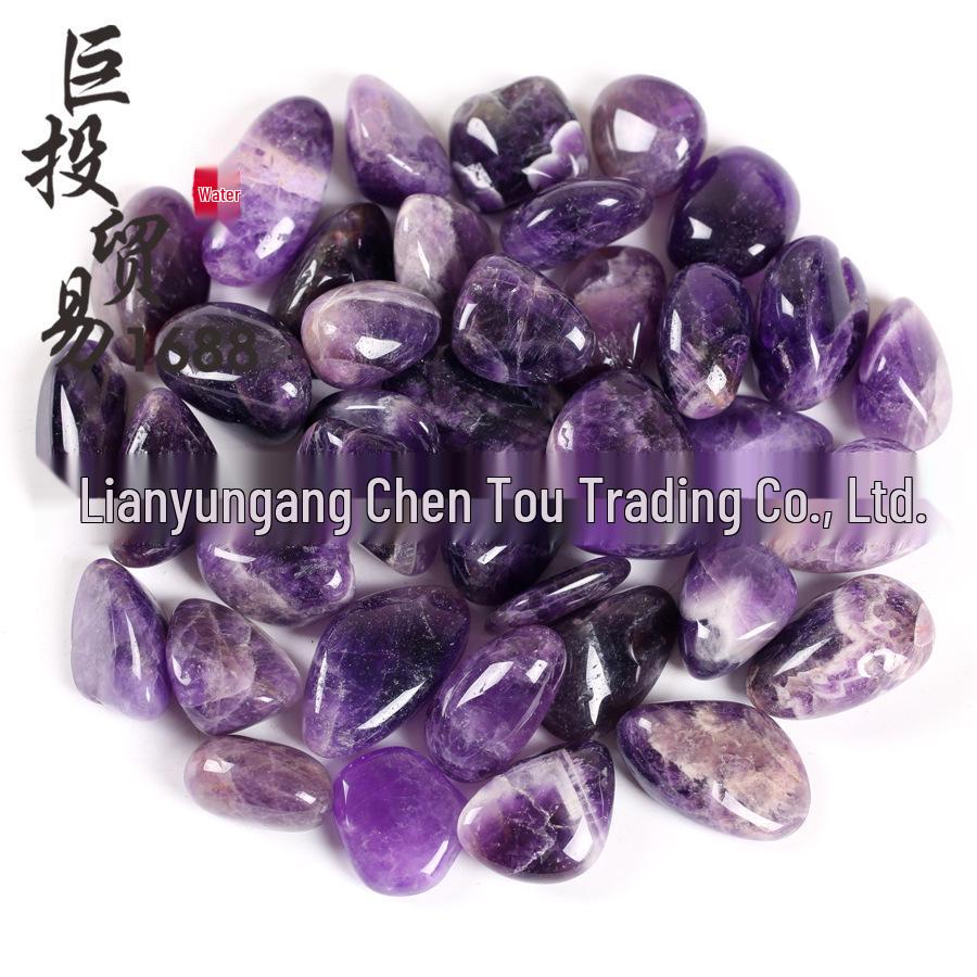 Tiefviolette Amethyst-Trommelsteine für Räucherwerk, Aquarien, Bonsais und Gartengestaltung