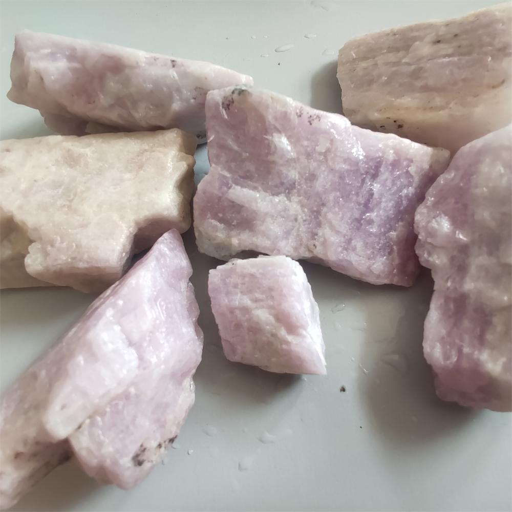 Natural Kunzite Quartz Crystal Spodumene Rough Mineral Stones Healing Decor Natural Stones and Minerals