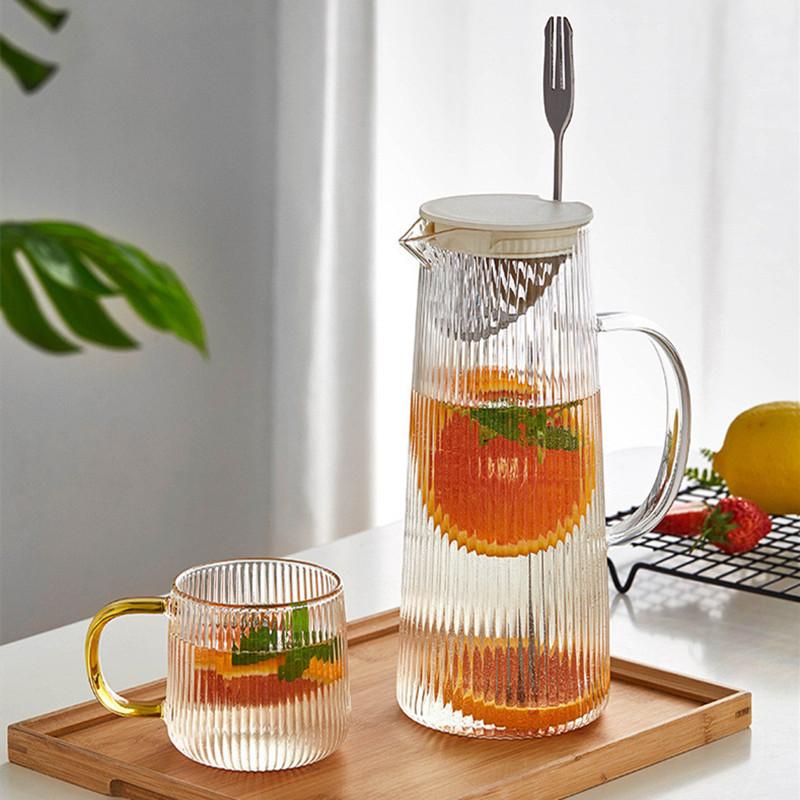 Creative Cold Kettle Cold Cold Brewing Pot Household Water Pot with Handle Summer Transparent Beverage Pot Kitchen Accessories