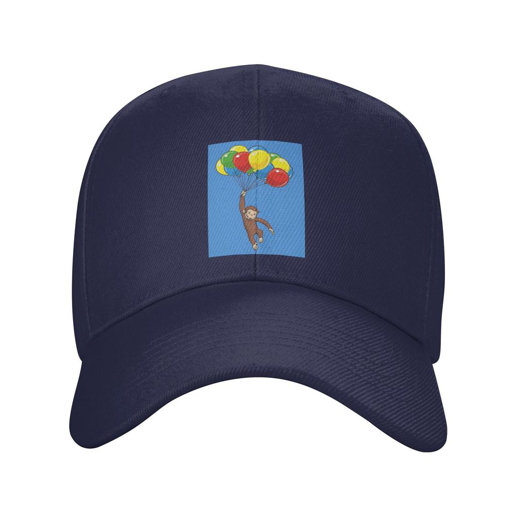 Unisex Baseball Hats Curious George with Balloons Outdoor Streetwear Summer Sports Baseball Caps Hip Hop Cap Casquette Hats
