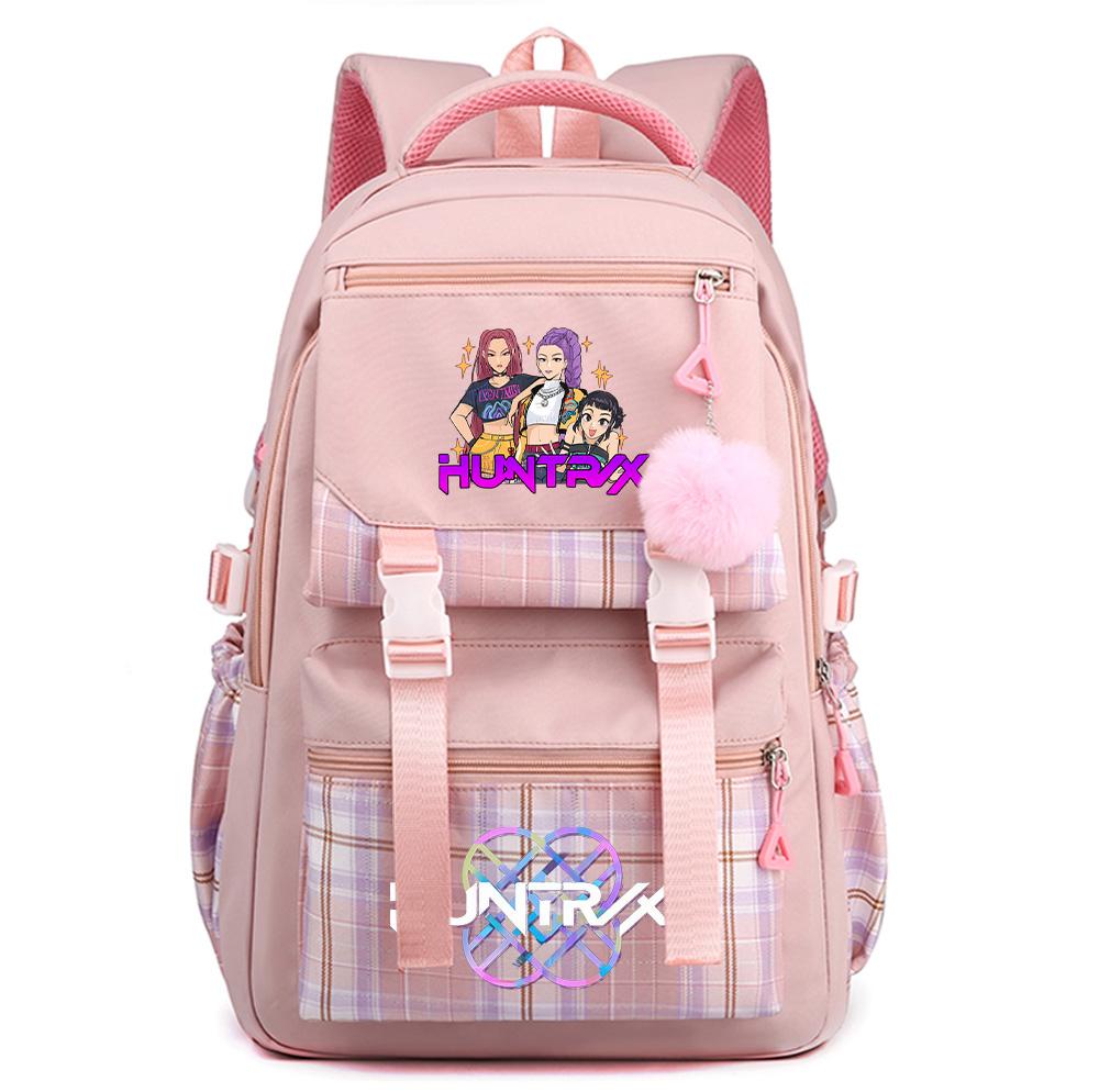 Cartoon Anime K-Pop Demon Hunters Printed Large Capacity Backpack for Teenger Student Bookbag Girl Boy Schoolbag Bookbag Women Waterproof Travel Bag