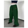 Men's Cross-Border Embroidered Sweatpants: Casual Wide-Leg, Autumn/Winter, Plus Velvet
