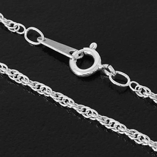 Gin no Rope Length Width Sterling Silver 925 Necklace Chain Only [Shinjuku Kura] Chain, 38-60cm (55cm), approx. 1.6mm, Chain, Men's, Simple,