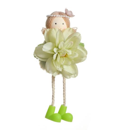 Jarní víla dívka ozdoba květina anděl závěsný přívěsek zasněná pohádková tématická dekorace na vánoční stromek svatební party výstavy