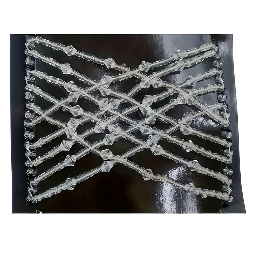 Elastic Beaded Hair Comb Flexible Magic Hair Styling Tool Adjustable Hairpin for Various Hair Types and Hairdos