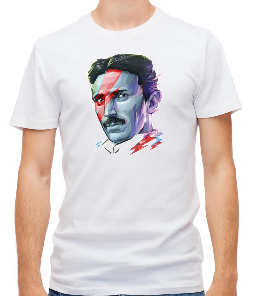 Мужская футболка с коротким рукавом Никола Тесла G028 2XL