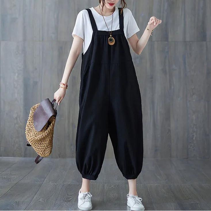 Casual Overalls Women's Summer Clothes Large Size Loose Covering Meat Was Thin Harlan One-piece Pants
