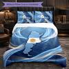 Argentina Football Pattern 3 Pieces Bedding Set Soft Microfiber Duvet Cover with Pillow Cases for Bedroom