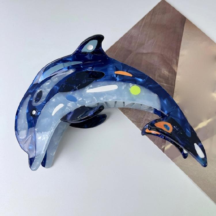 Beach Whale Hair Claw Clip Ponytail Claw Princess Barrettes Hair Adornment