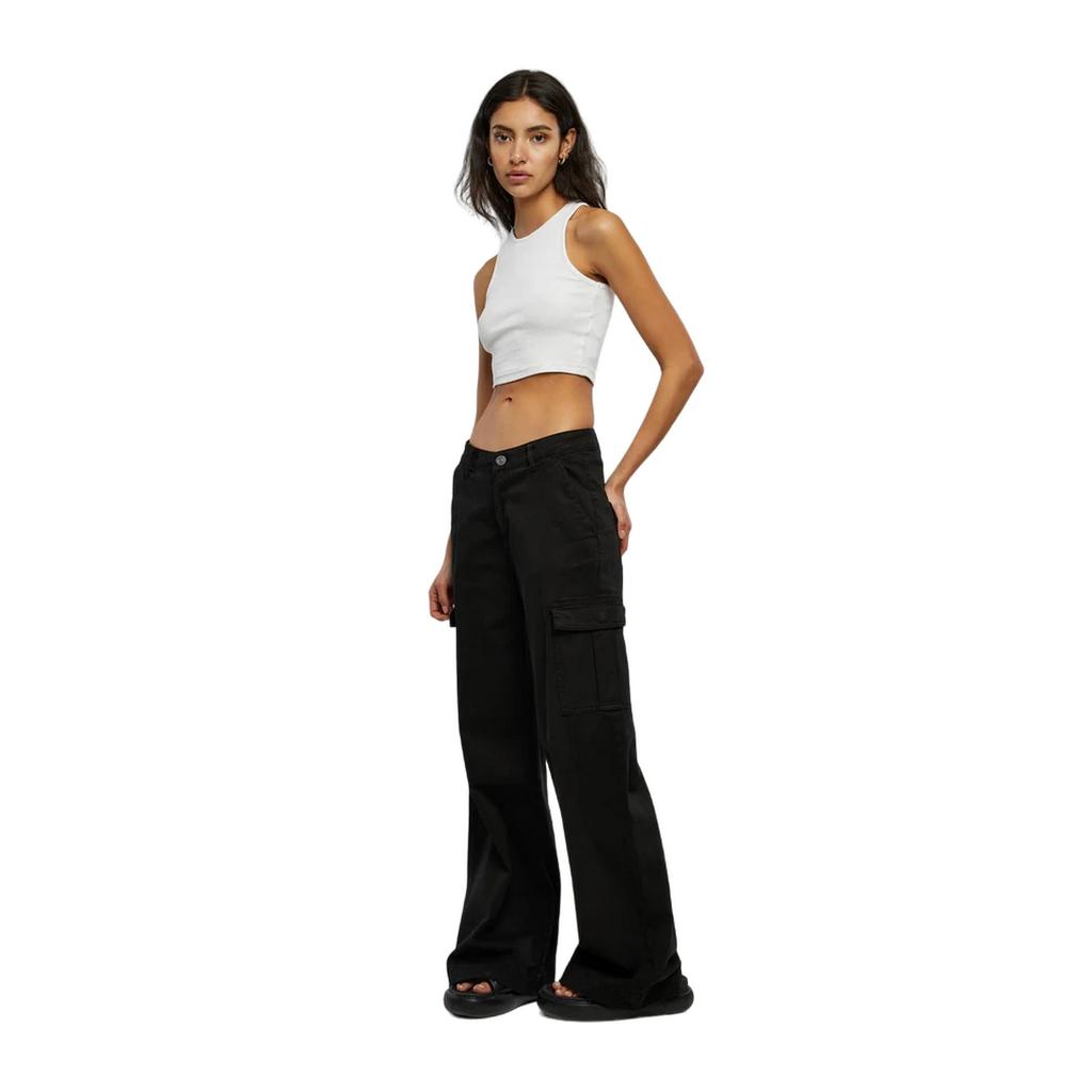 Urban Classics Womens/Ladies Twill High Waist Wide Leg Cargo Trousers