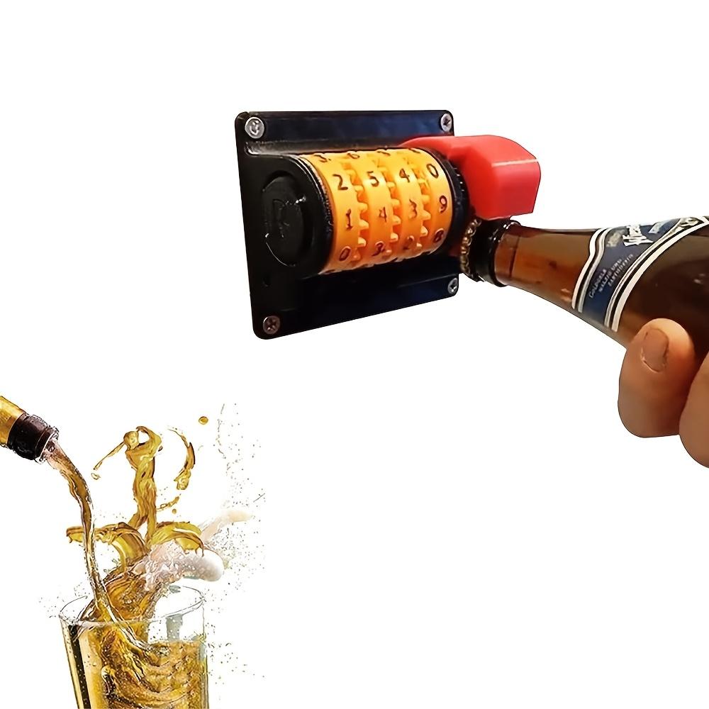 Wall-Mounted Beer Bottle Opener with Drink Counter Funny Bar Accessory with Cap Catcher Man Cave Pub Gift for Beer Lovers