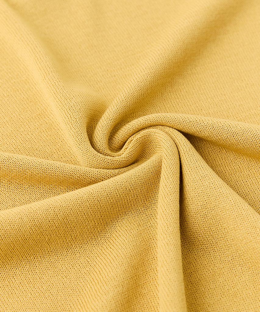 VERNO 26Ssll Open Collar Knit Yellow