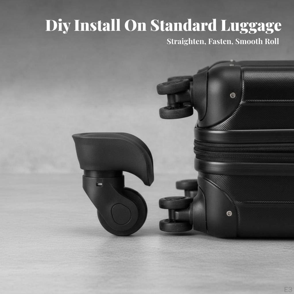 Easy to Install Suitcase Caster Assembly | SmoothRolling Swivel Design Nylon Construction, Luggage