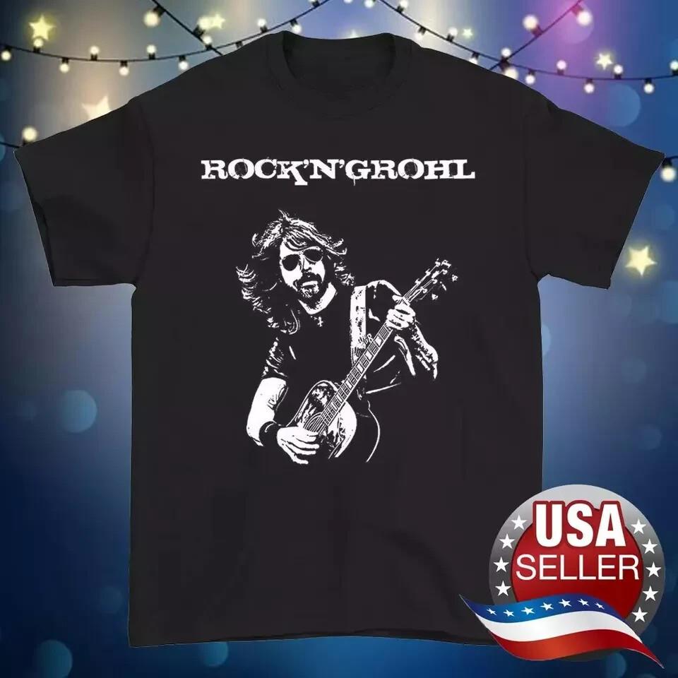 NEW Dave Grohl black T-shirt short sleeve All sizes S-4XL Unisex T-Shirt S