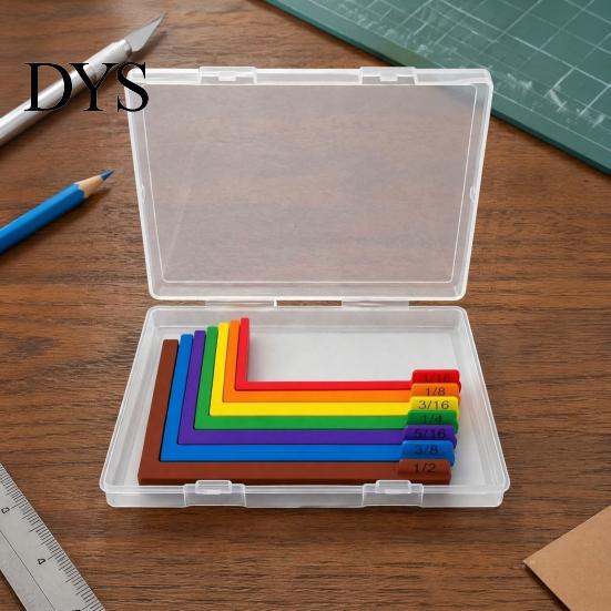 Creative DIY Project Tools 1 Set Paper Crafting Alignment Guides with Case, Color-Coded Plastic Rulers for Crafts Size Tabs, Precision Layering