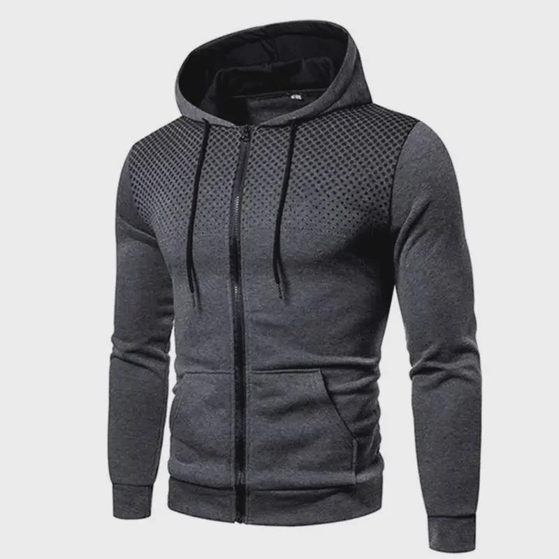 Men's Casual Sports Zipper Sweatshirt - Autumn/Winter Fitness Top