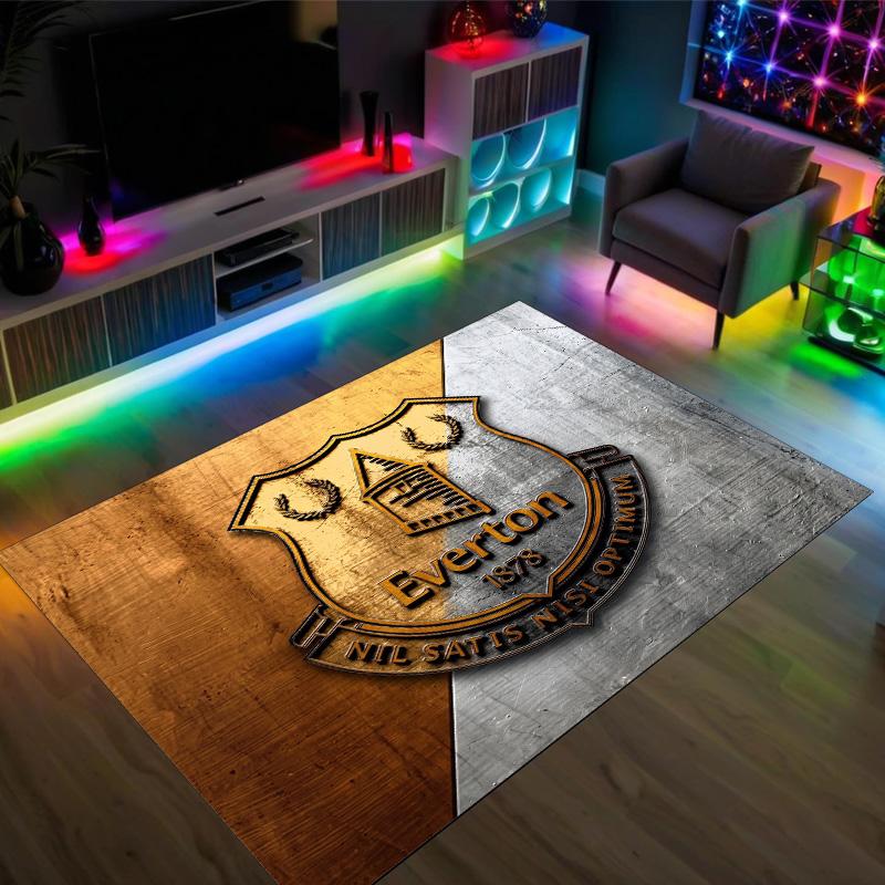 Everton Football Design Crystal Velvet Carpet Cozy Non?Slip Printed Rug For Bedroom Living Room Entrance