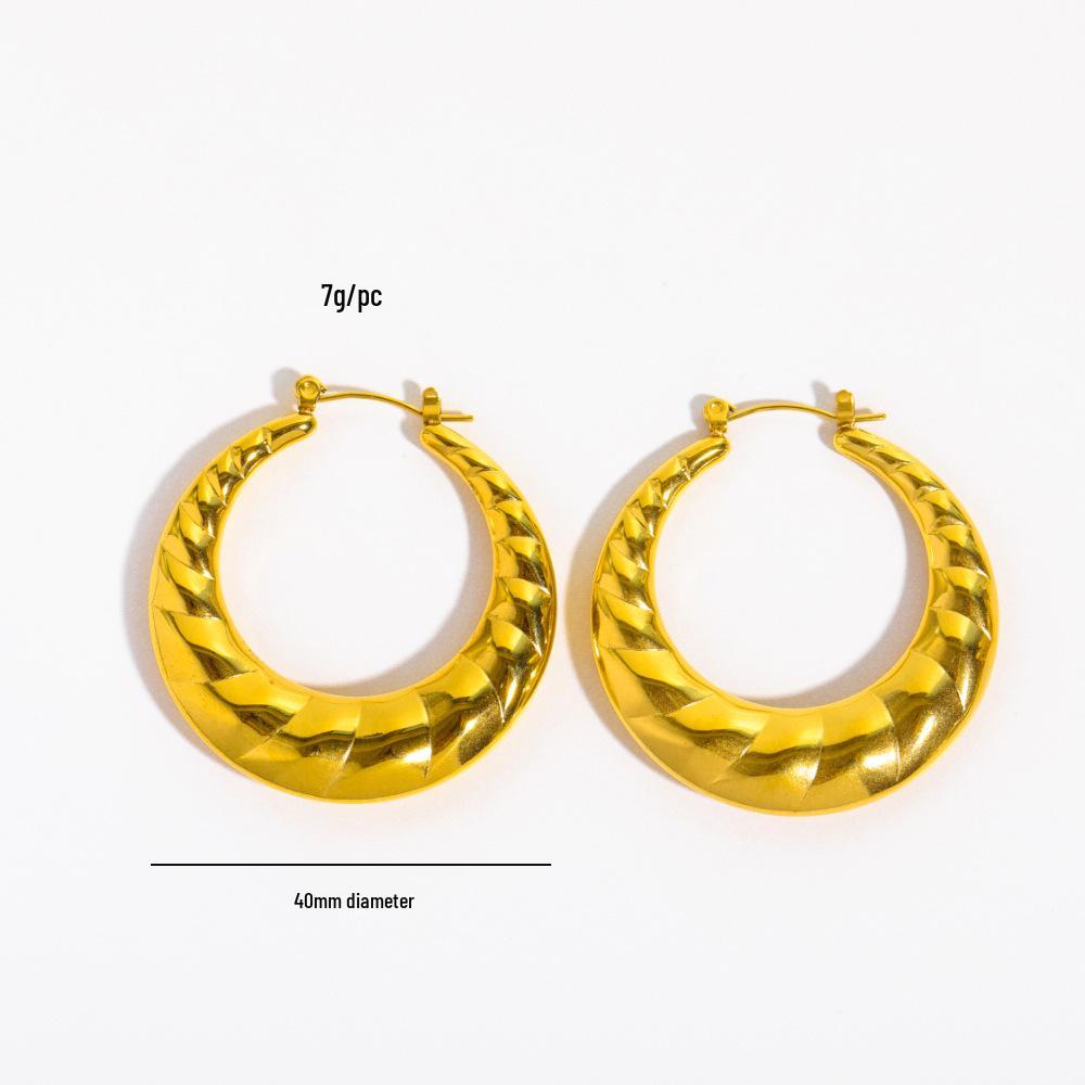 Minimalist Stainless Steel Hollow Ear Cuffs: High-End, Versatile Fashion