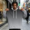 Men's Gradient Print Hoodie with Pocket, Casual Athletic Sweatshirt