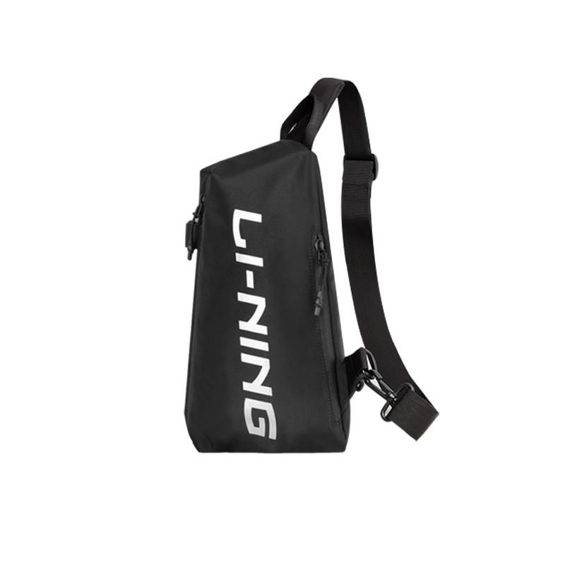 Li-Ning Large Capacity Casual Fashion Polyester Crossbody Bag Unisex bags Black YBDV029-1 Black