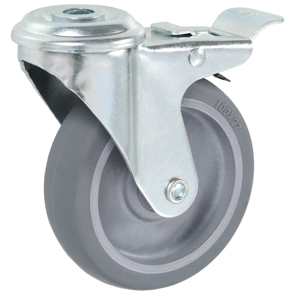 Vidaxl Kółka Skrętne Z Otworem Na Śrubę, 4 Szt., 100 Mm