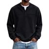 Men's V-Neck Corduroy Two-Piece Pullover Wool Sweater Color Knit Casual Top