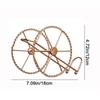 Iron Wheels Design Wine Holder Rose Gold Wine Bottles Stand Creative Red Wine Rack  Kitchen