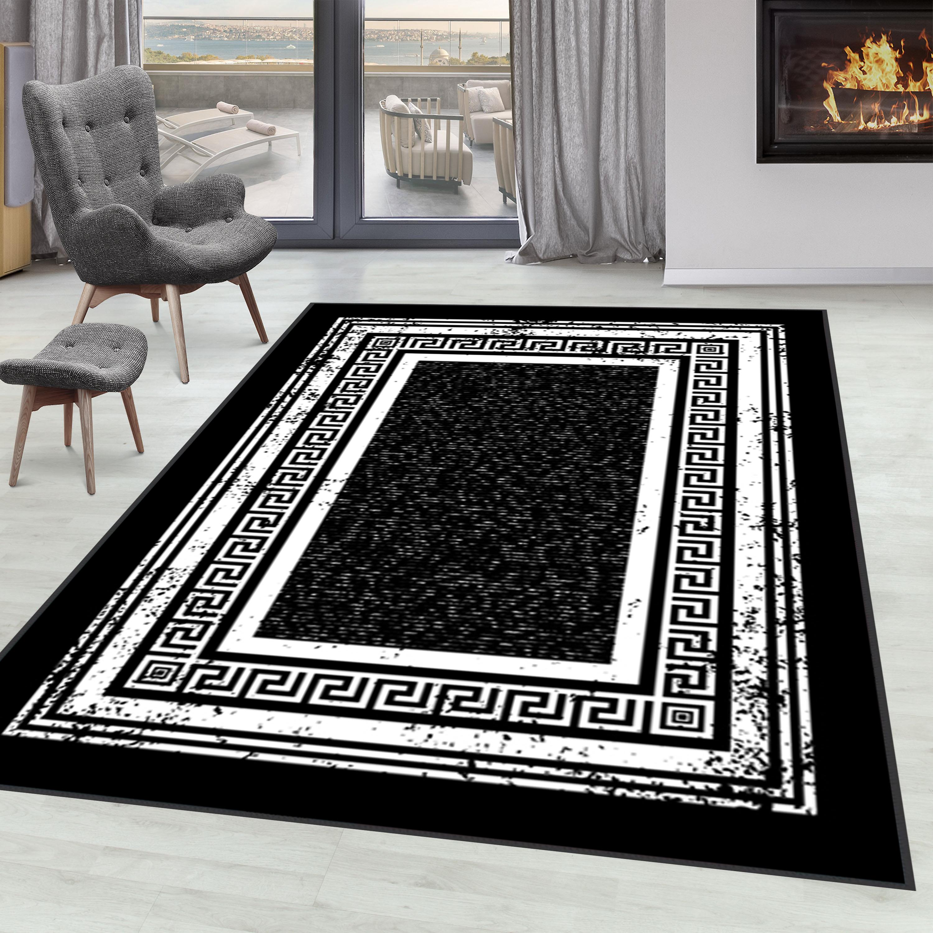 

Rovigo Home Моющийся ковер с набивным рисунком RVGHOME1566-HT1600 50X80 чёрный