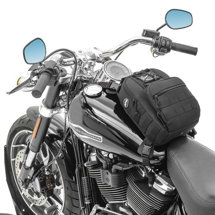 Motorcycle Tank Bag - Craftride Dark Gear - 9L - Strap Fastening - Waterproof Cover Included