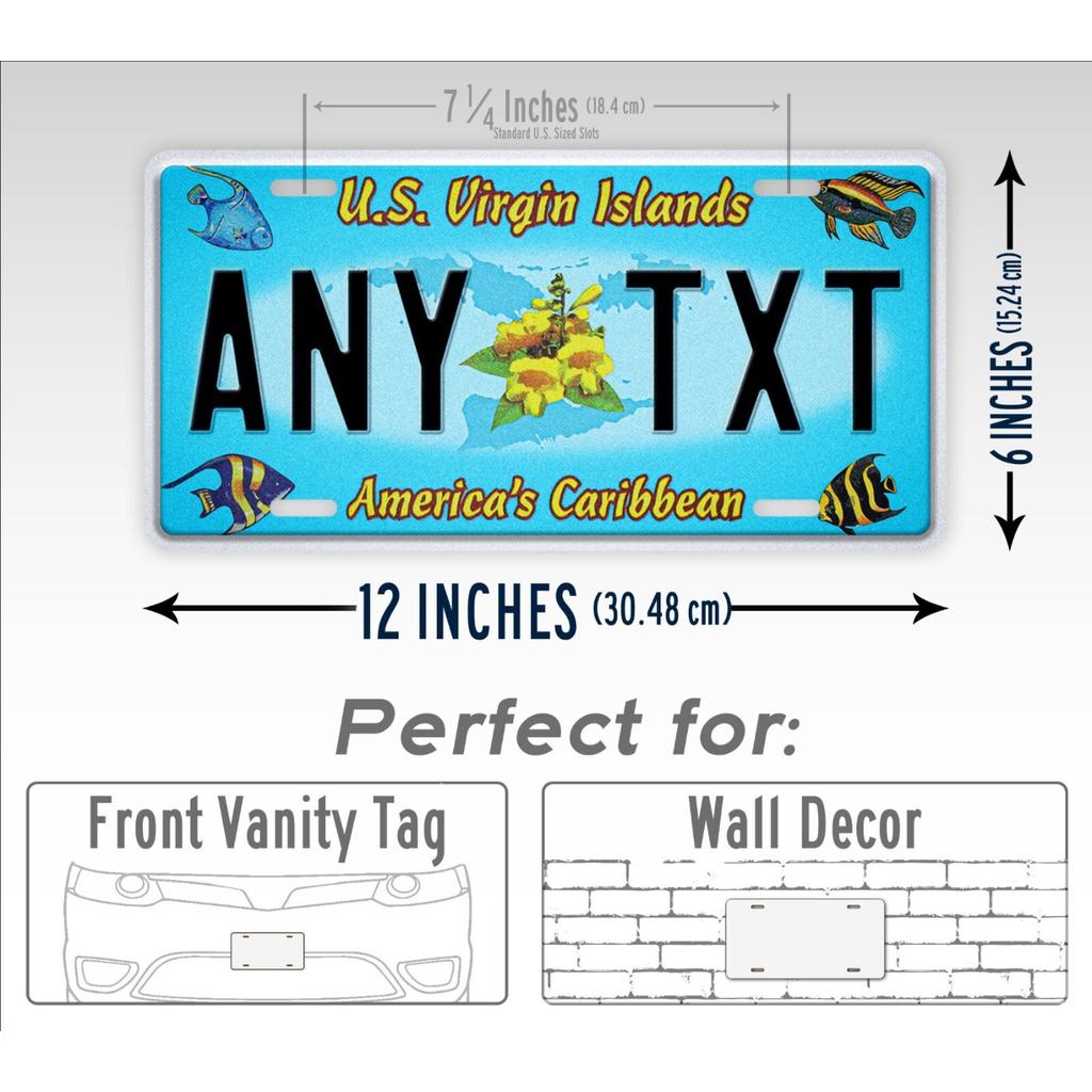 1pc Vintage US Virgin Islands Metal Sign 6x12 Inch Waterproof Tin Plaque Wall Decor
