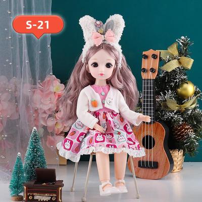 30 CM Mini Hareketli 23 Eklemli Bebek Kız Oyuncak 3D Büyük Gözler BJD Prenses Tam Kıyafetler Elbiseler Koleksiyonu Çocuk Bebek Hediye