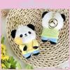 Sunflower Panda Plush Toys Bag Hanging Accessories Keychain Souvenir Pendant