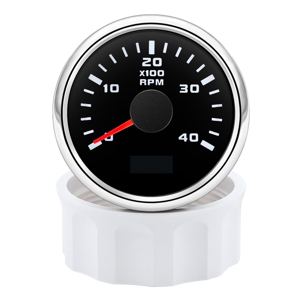 52mm Tachometer 3000/4000/6000/7000/8000 RPM Tacho Meter With Hourmeter For Marine Boat Car Tachometer Red Backlight 12V 24V