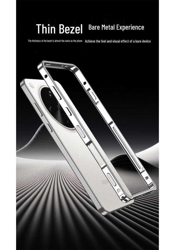 Compatible with OPPO Find X8 Ultra, This Metal Frame Sea Urchin Buckle Heat Dissipation Case Features a Button Contrasting Color Protective Cover.