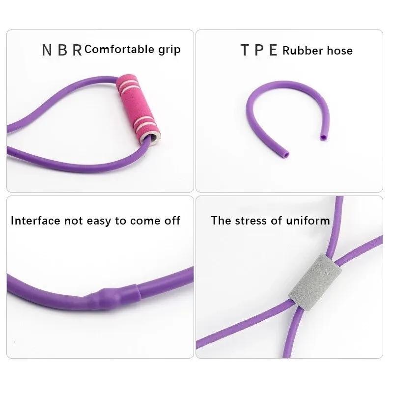 Resistance Bands Yoga Fitness Elastic Tube Rubber Belt Gym Equipment Workout Muscle Pull Rope Exercise Chest Expander
