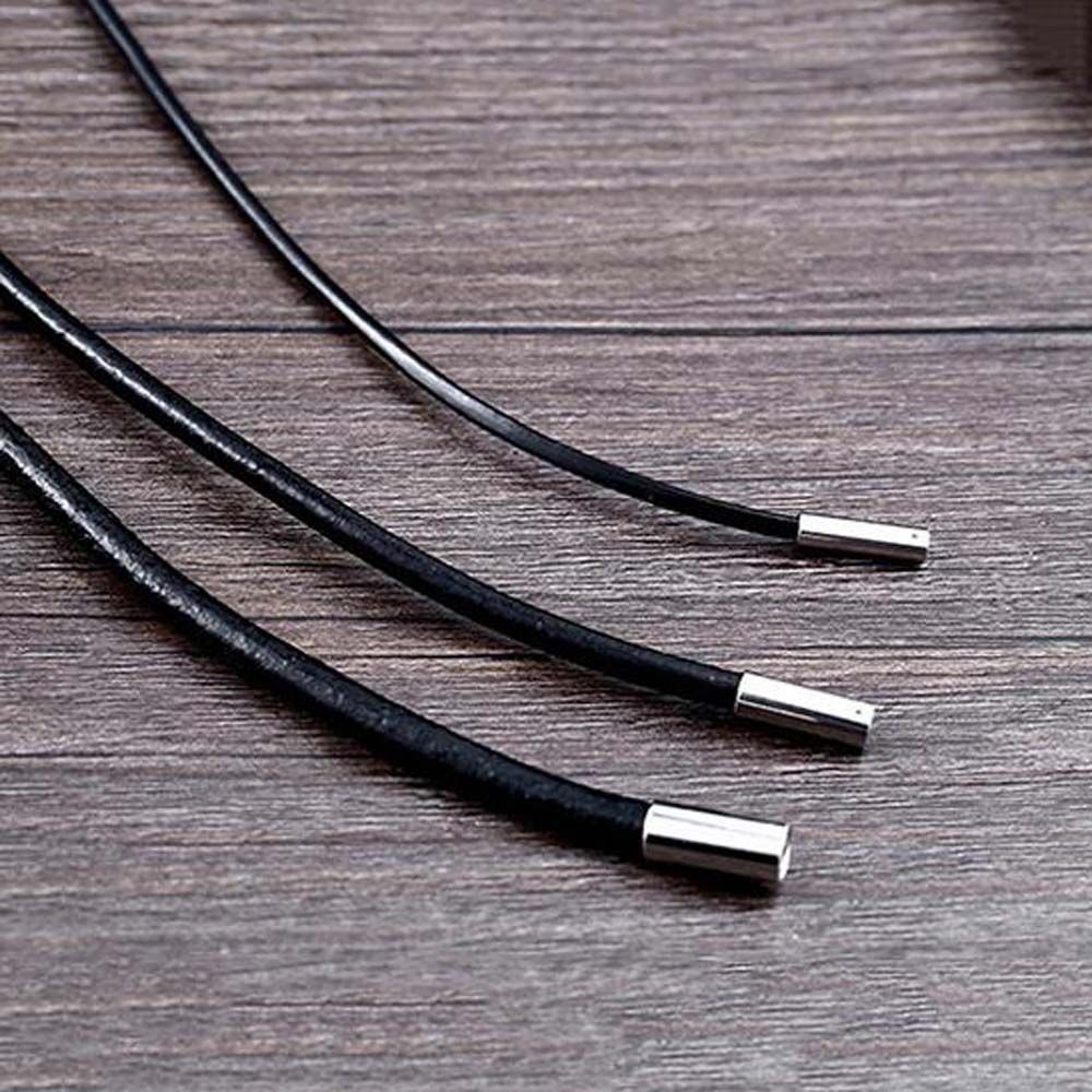 For Women Rotary Buckle Steel Stainless Braided Necklace Jewelry Finding Rope Chain Leather Cord