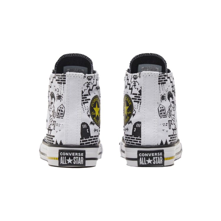 Converse Chuck Taylor All Star Full Print Durable High Top Kids Canvas Shoes Kids Sneakers Black White 670211C