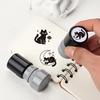 1 Set Cute Black Cat Photosensitive Stamps, Cartoon Cat Pattern Decorative Stamps for Scrapbooking, Notes and DIY Handmade Craft