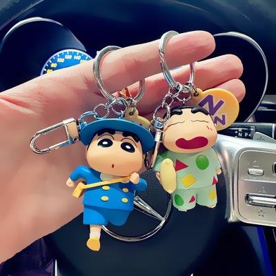 New Kawaii Anime Cartoon Figures Crayon Shin-chan Keychains Cute Backpack Pendant Keyholder Ornaments Accessories Birthday Gifts