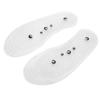 1 Pair Magnetic Therapy Health Transparent Silicone Anti Fatigue Massage Insole Pads (L)