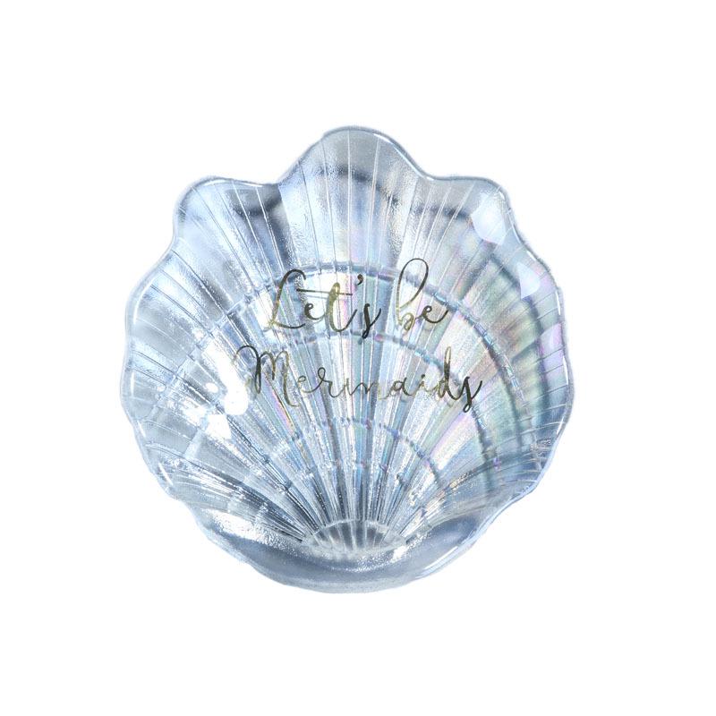 Artistic Mermaid Glass Plate: Vibrant Props for Nail Art & Jewelry Display