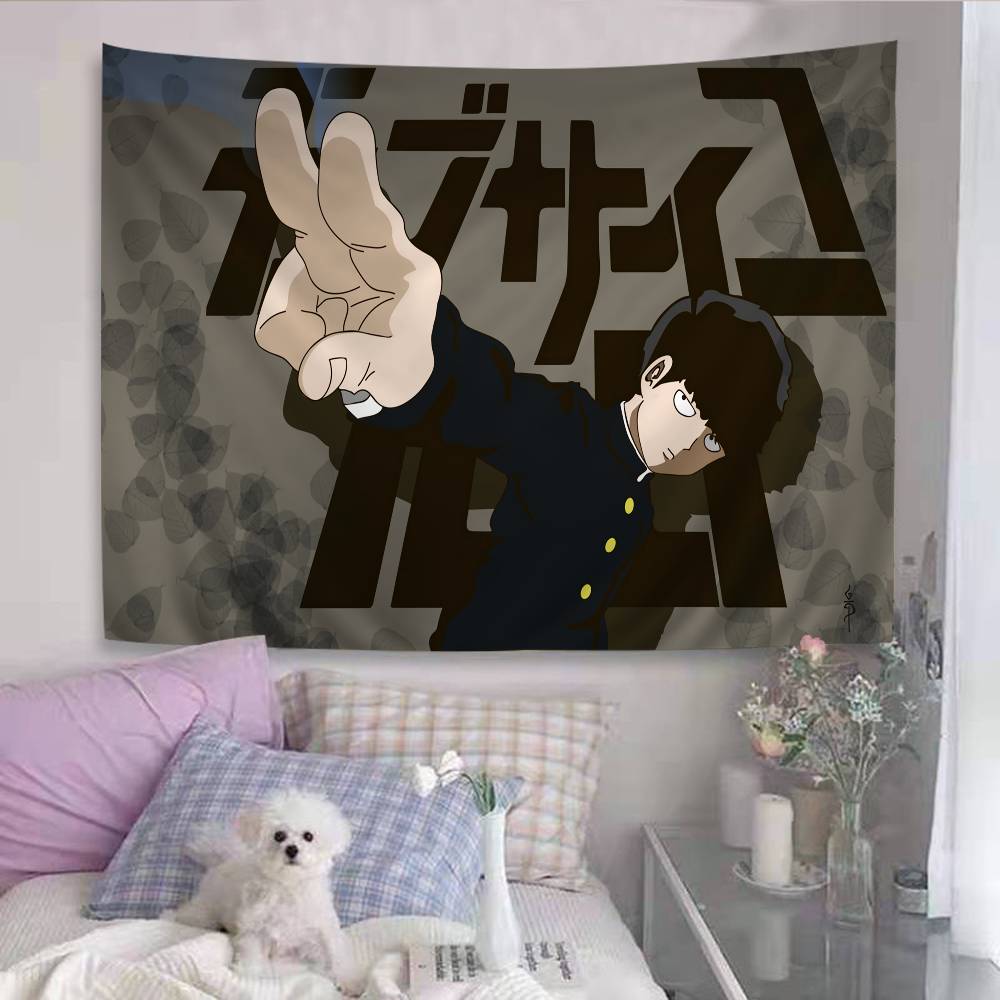 

Mob Psycho Anime Tapestry Hippie Flower Wall Carpets Dorm Decor Wall Hanging Home Decor 74x94cm(29x37in)