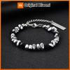 Vnox Men's Stainless Steel Bracelets, Adjustable Beaded Bracelet Energy Luck Birthday Annivesary Jewelry Gift for Husband Father