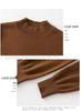 Women's Autumn/Winter Half-High Collar Cashmere Sweater - Solid Color, Short Pullover Base Layer.