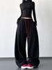 High-Waisted Korean Style Wide-Leg Sweatpants for Women - 2025 Winter Collection, Loose Fit, Slimming, Perfect for Commuting