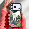 Cute Cat Painting Phone Case for iPhone 17 16 15 14 13 Pro Max Back Cover for 12 11 Pro Coque